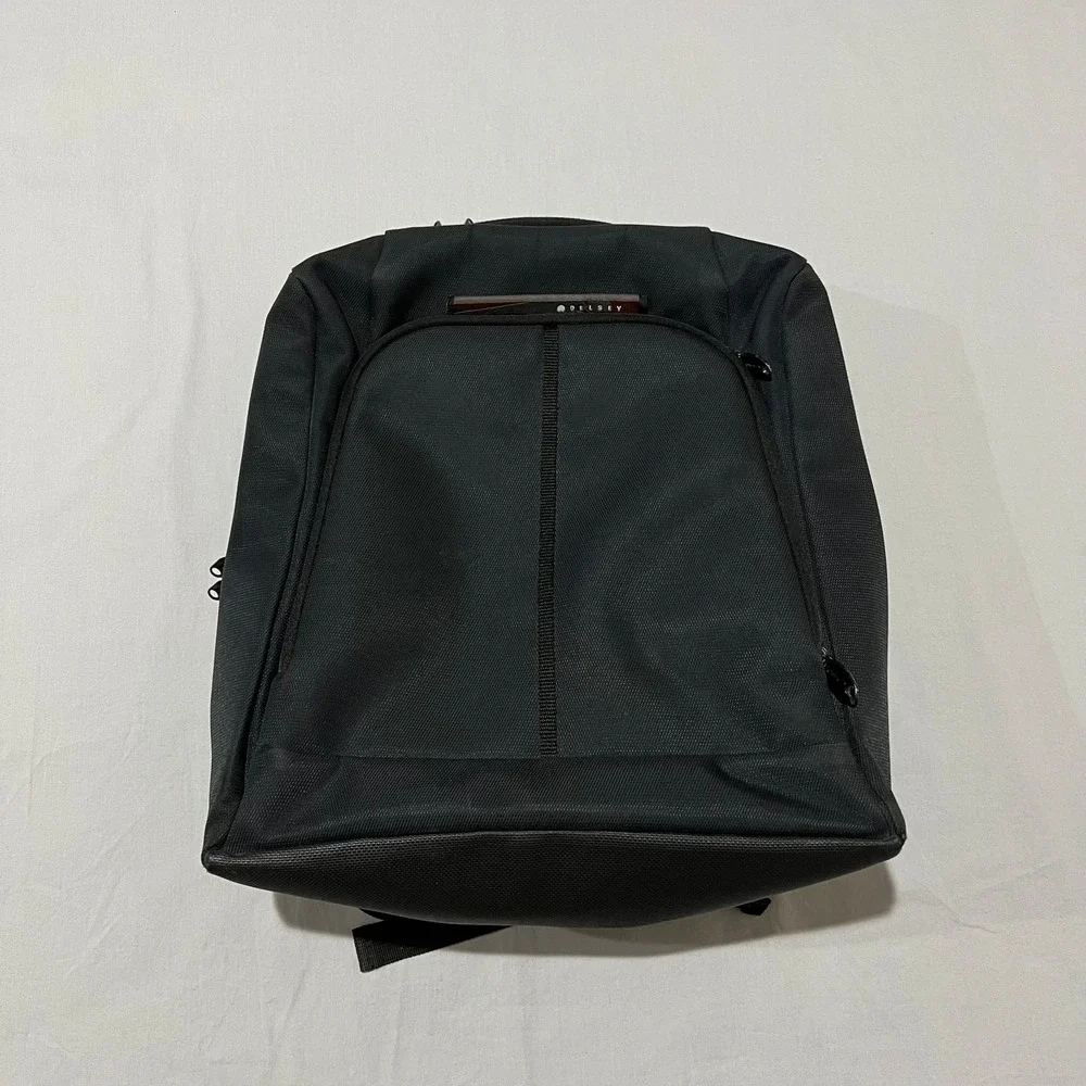 Delsey Black Lightweight Travel Carry On Reinforced Laptop Compartment Backpack